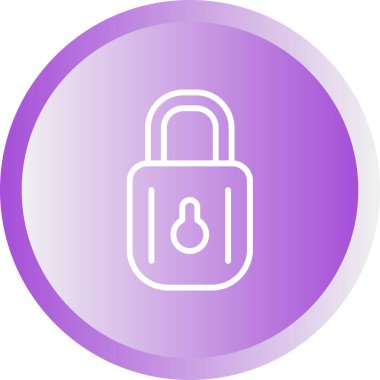 Asma kilit simgesinin web illüstrasyonu