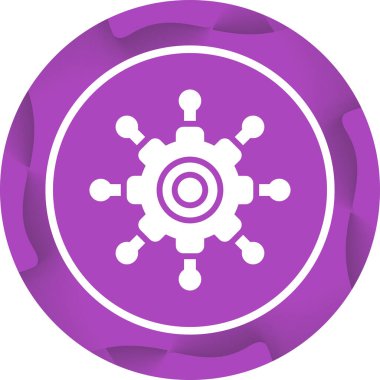 Microservices simgesi, vektör illüstrasyonu basit tasarım