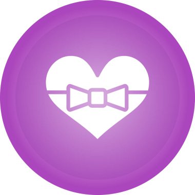 Kalp şeklinde çikolata kutusu ikonu vektör illüstrasyonu 