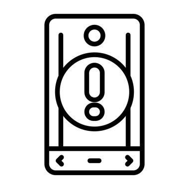 akıllı telefon simgesi, vektör illüstrasyonu basit tasarım