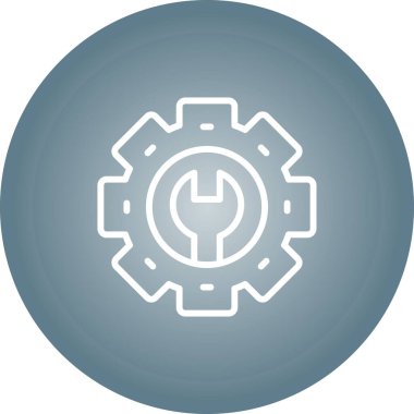 Cogwheel simgesinin vektör illüstrasyonu