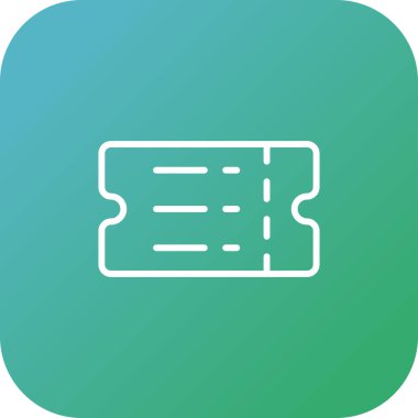 bilet web simgesi vektör çizimi