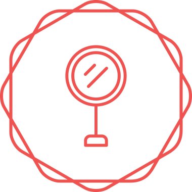  Sinyal ayna web simgesi vektör illüstrasyonu 