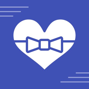 Kalp şeklinde çikolata kutusu ikonu vektör illüstrasyonu 