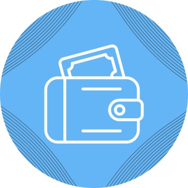 m-cüzdan simge vektör çizim 