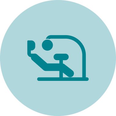 Sandalye simgesinin vektör illüstrasyonu