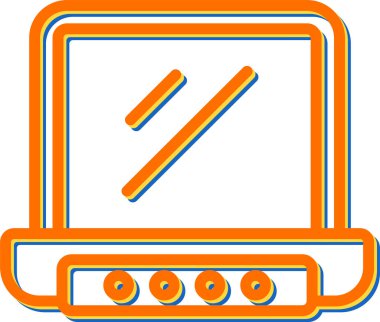 dizüstü bilgisayar simgesi, vektör illüstrasyonu basit tasarım