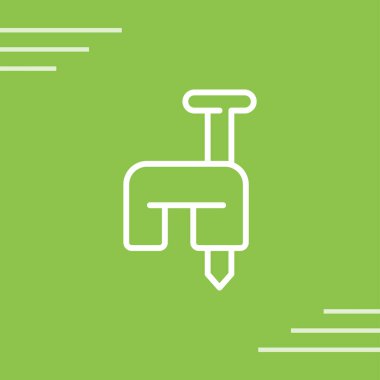 Beyaz Arkaplanda Kablo Simgesi İzole Edildi 