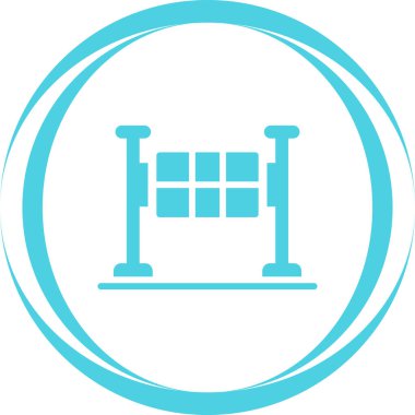 Düz çizgi simgesini bitir. Vektör illüstrasyonu.