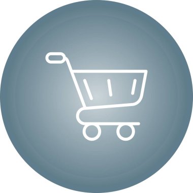 Alışveriş arabası ikon vektör illüstrasyonu