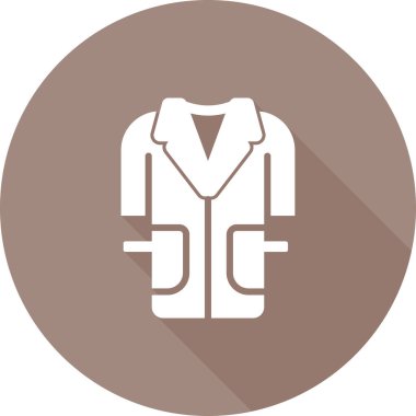 doktor önlüğü ikon vektör illüstrasyonu