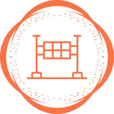 Düz çizgi simgesini bitir. Vektör illüstrasyonu.