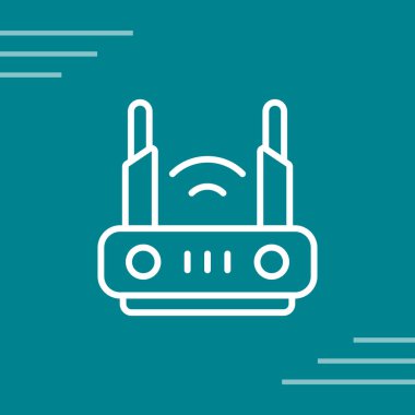 router vektör simgesi, tasarım taslağı 