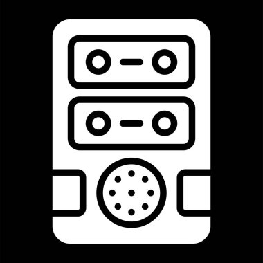 Masaüstü bilgisayar simgesi, vektör illüstrasyonu basit tasarım