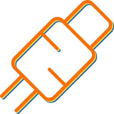 Kablo web simgesi, vektör çizim