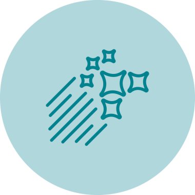 Kayan yıldızlar, ikon vektör çizimi