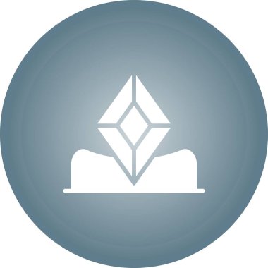 Mücevher simgesi, vektör illüstrasyonu basit tasarım