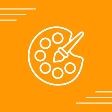 Sanatçı Paleti ve boya fırçası vektör çizimi