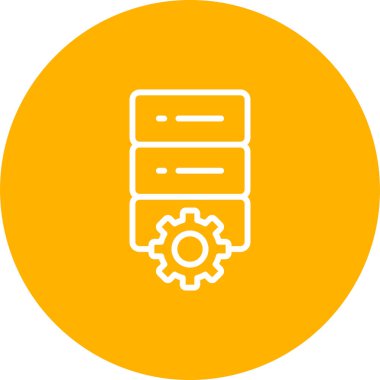 Sunucu Desteği simgesi, vektör illüstrasyonu basit tasarım