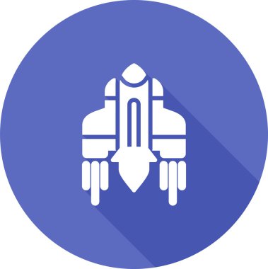 Uzay gemisi web simgesi vektör illüstrasyonu