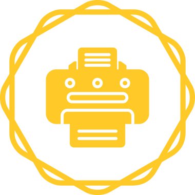 Yazıcı. Web simgesi basit illüstrasyon