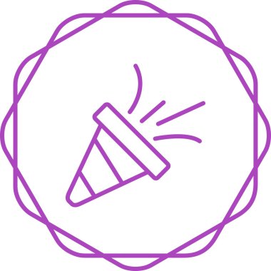 Modern Konfeti simgesinin vektör çizimi    