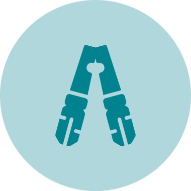 Kablo Crimper simgesi, vektör illüstrasyonu basit tasarım