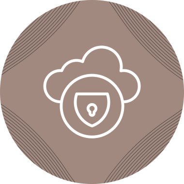 VPN imza simgesi, vektör illüstrasyonu basit tasarım