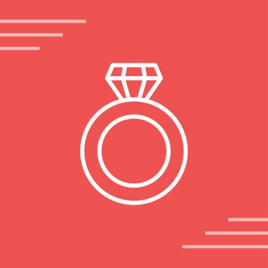 Elmas halka vektör simgesi