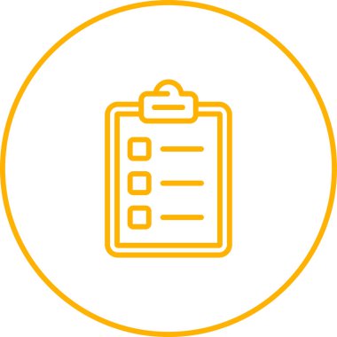Kontrol listesi. Web simgesi basit illüstrasyon
