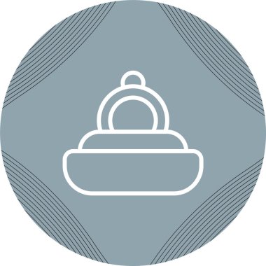 Nişan yüzüğü web simgesi vektör illüstrasyonu