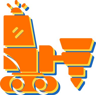 Sondaj Makinesi Vektör Hattı Simgesi Beyaz Arkaplanda İzole Edildi 