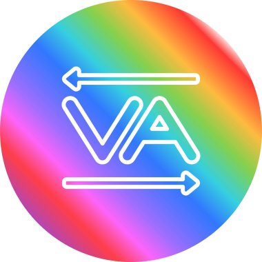 Kerning web simgesinin vektör illüstrasyonu             