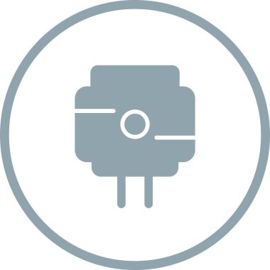 Magsafe simgesinin basit doğrusal resmi