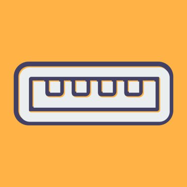 usb simgesi, vektör illüstrasyonu basit tasarım