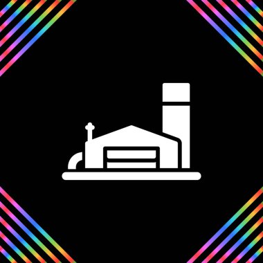 Fabrika Simgesi, Web Tasarımı Düğmesi, Vektör İllüstrasyonu