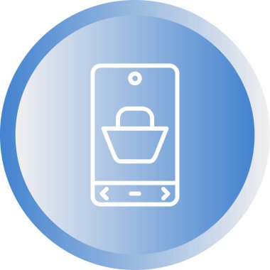 alışveriş simgesi vektör illüstrasyonu 