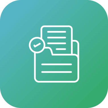 Belge Denetimi Web simgesi illüstrasyonu