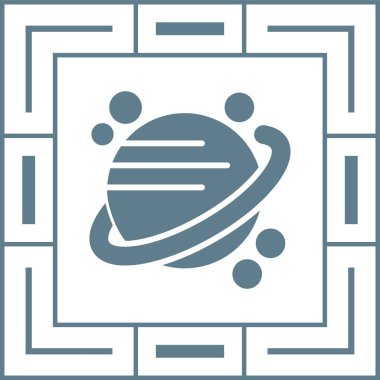 Gezegen web simgesi vektör illüstrasyonu 