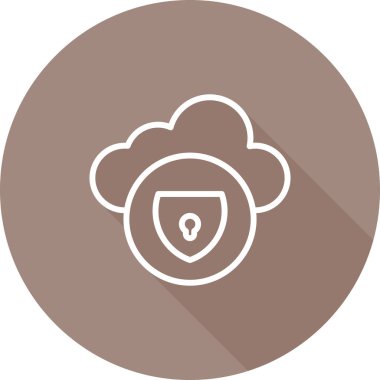 VPN imza simgesi, vektör illüstrasyonu basit tasarım