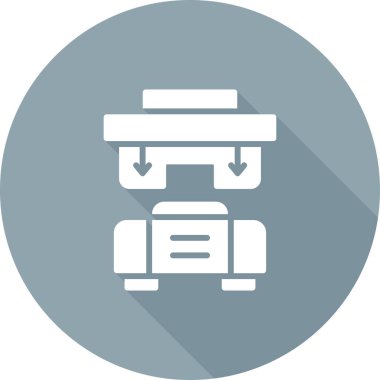 Web tasarımı, bilgi grafikleri ve daha fazlası için Creative Press Machine simgesi çizimi