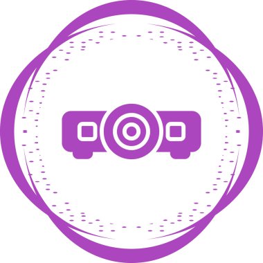 Web sitesi, Mobil, Sunum ve Logo Tasarımı için Projektör Simgesi. Vektör İllüstrasyonu