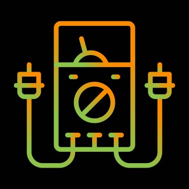 Çoklu metre web simgesi vektör illüstrasyonu