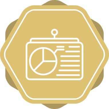 Sunum. Web simgesi basit illüstrasyon