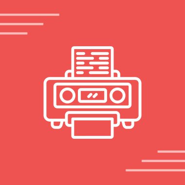 Yazıcı. Web simgesi basit illüstrasyon