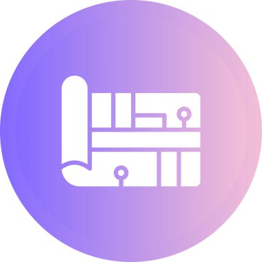 Bir harita simgesinin vektör illüstrasyonu