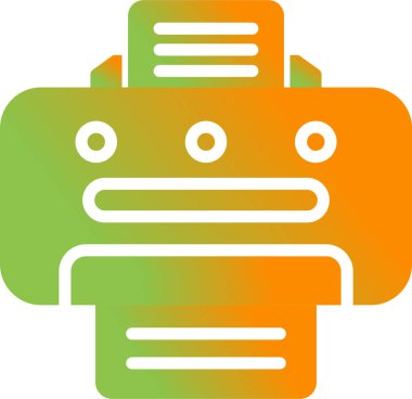 Yazıcı. Web simgesi basit illüstrasyon