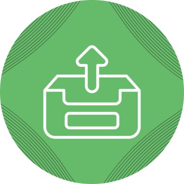 Giden posta simgesi basit vektör illüstrasyonu