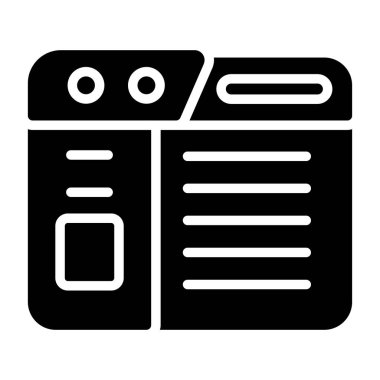 Web sitesi modern simgesinin vektör illüstrasyonu