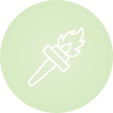 Meşale simgesinin vektör illüstrasyonu